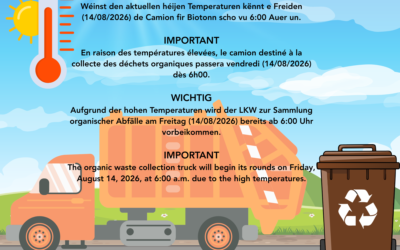 Important ! Collecte des déchets 14/08/2026